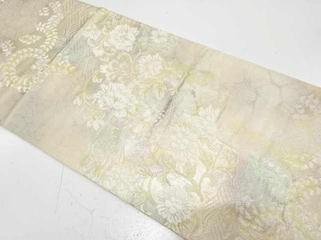 JAPANESE KIMONO / ANTIQUE FUKURO OBI / SILK / WOVEN MICHINAGADORI